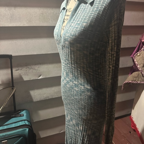 L*Space “ARIA DRESS” Blue and White Long Sleeve Dress - Picture 11 of 13